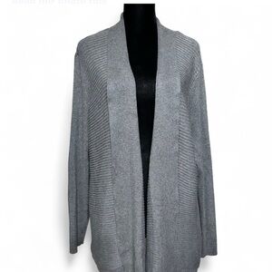 RETROLOGY Gray Knit Open Front Cardigan Sweater 1X.Good Condition